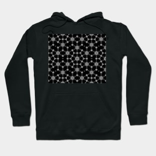 Black and white geometric pattern. Crop circle and celtic motifs. Hoodie